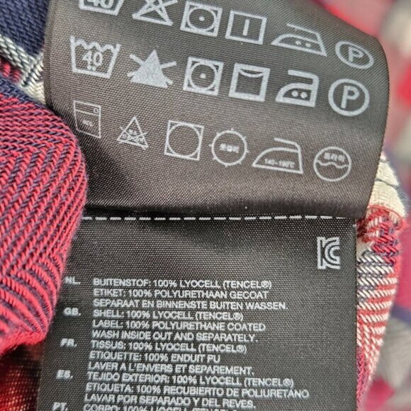 G-Star RAW Shirt Boyfriend Fit Tacoma Long Check Plaid Snap Button Womens Size S - Picture 10 of 11